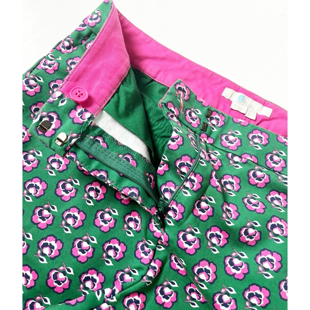 Boden pink/green print Richmond shorts sz 6 - Picture 6 of 8